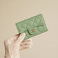 CHANEL FLAP CARD HOLDER | MINT GREEN