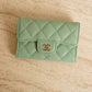 CHANEL FLAP CARD HOLDER | MINT GREEN