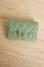 CHANEL FLAP CARD HOLDER | MINT GREEN