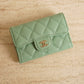 CHANEL FLAP CARD HOLDER | MINT GREEN