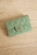CHANEL FLAP CARD HOLDER | MINT GREEN