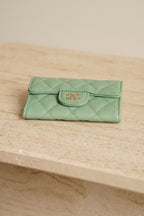 CHANEL FLAP CARD HOLDER | MINT GREEN
