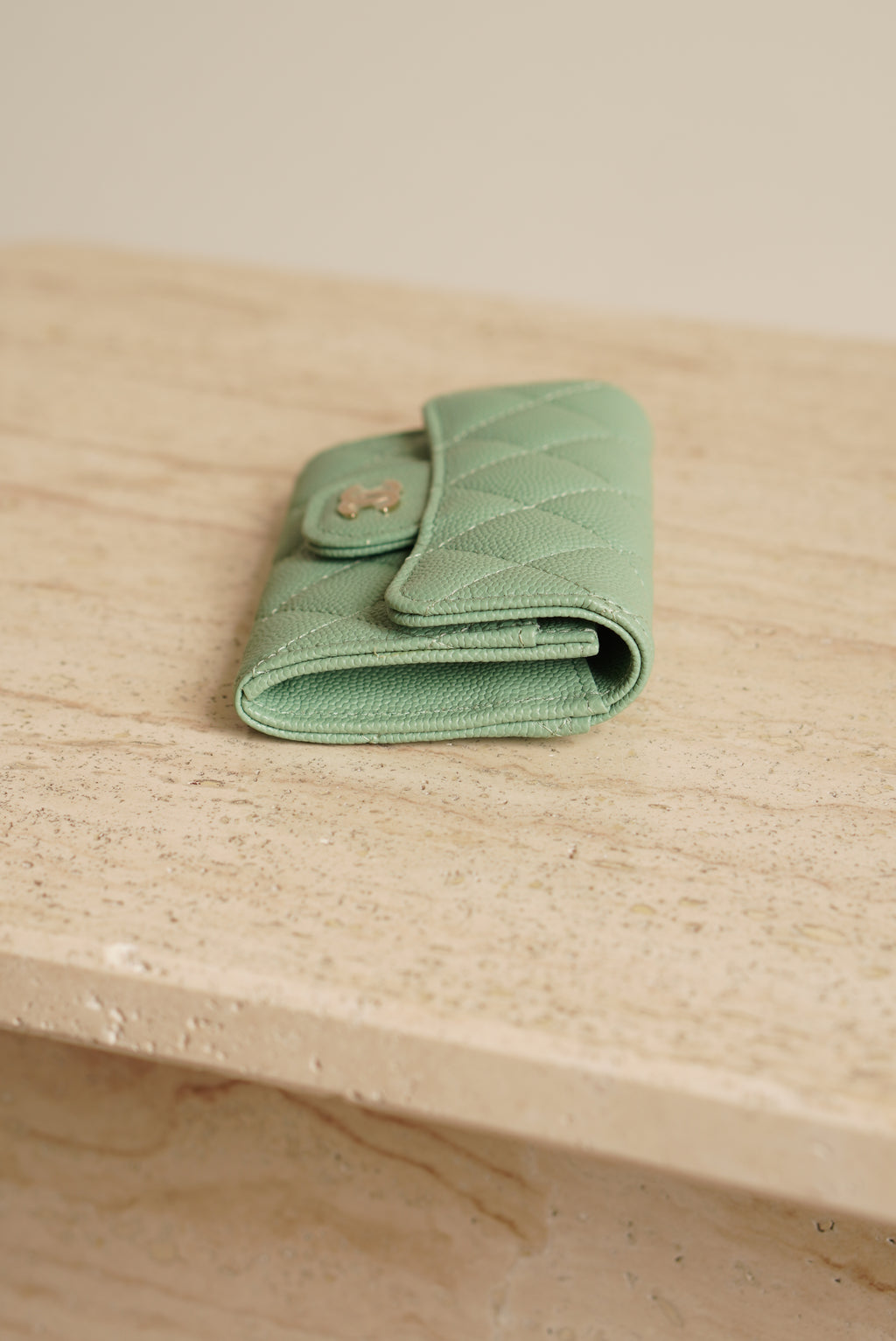 CHANEL FLAP CARD HOLDER | MINT GREEN
