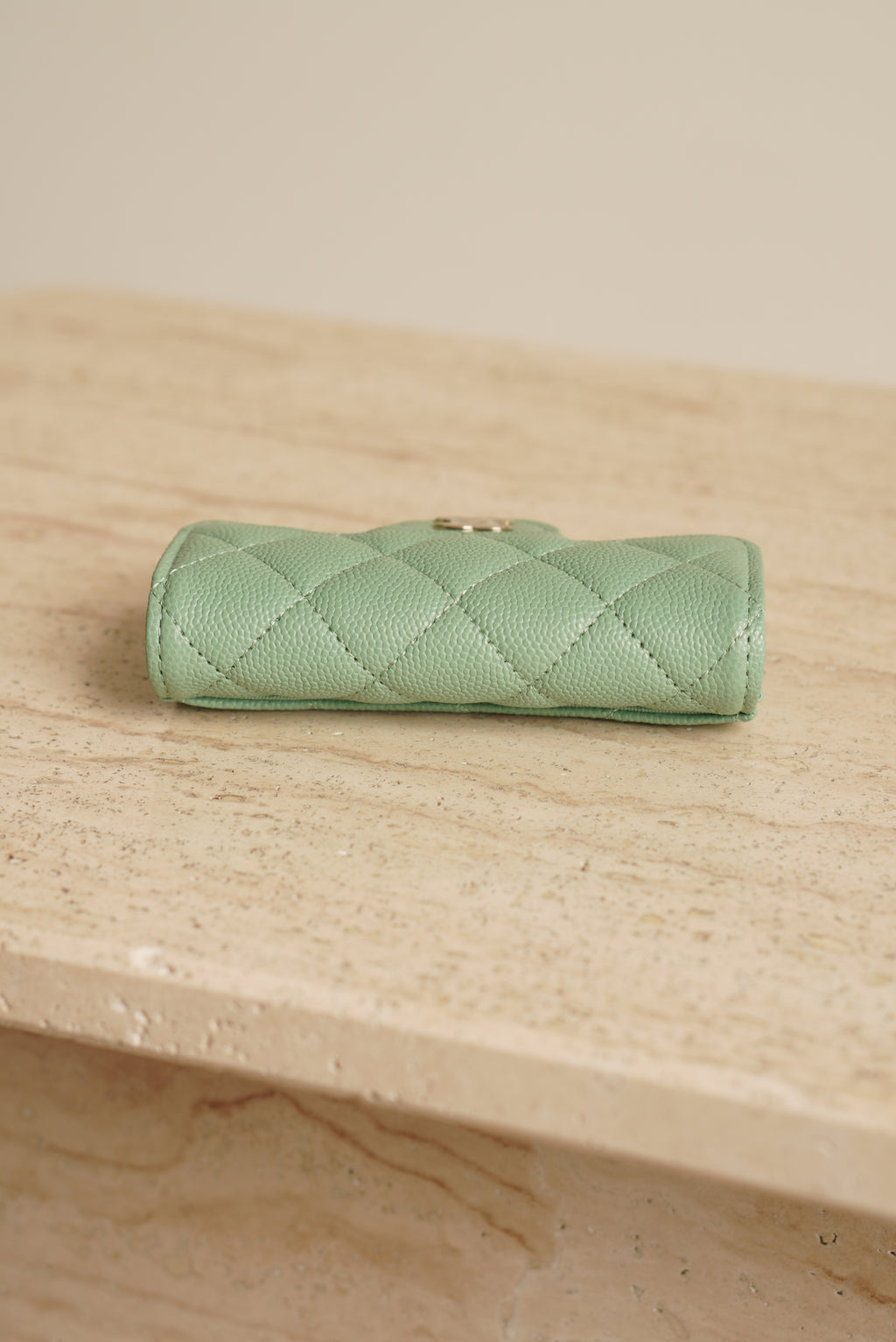 CHANEL FLAP CARD HOLDER | MINT GREEN