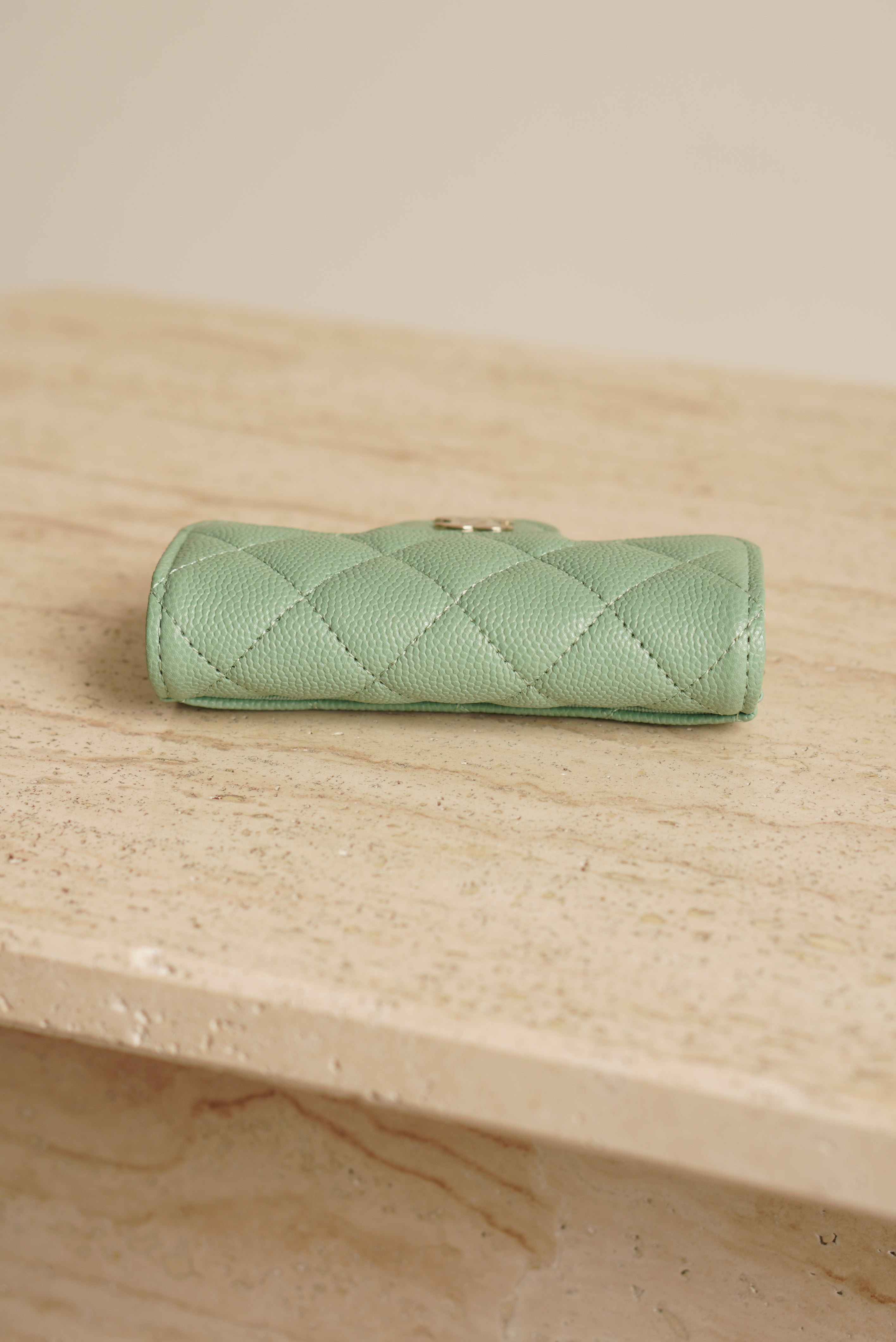 CHANEL FLAP CARD HOLDER | MINT GREEN