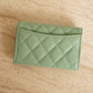CHANEL FLAP CARD HOLDER | MINT GREEN