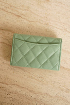 CHANEL FLAP CARD HOLDER | MINT GREEN