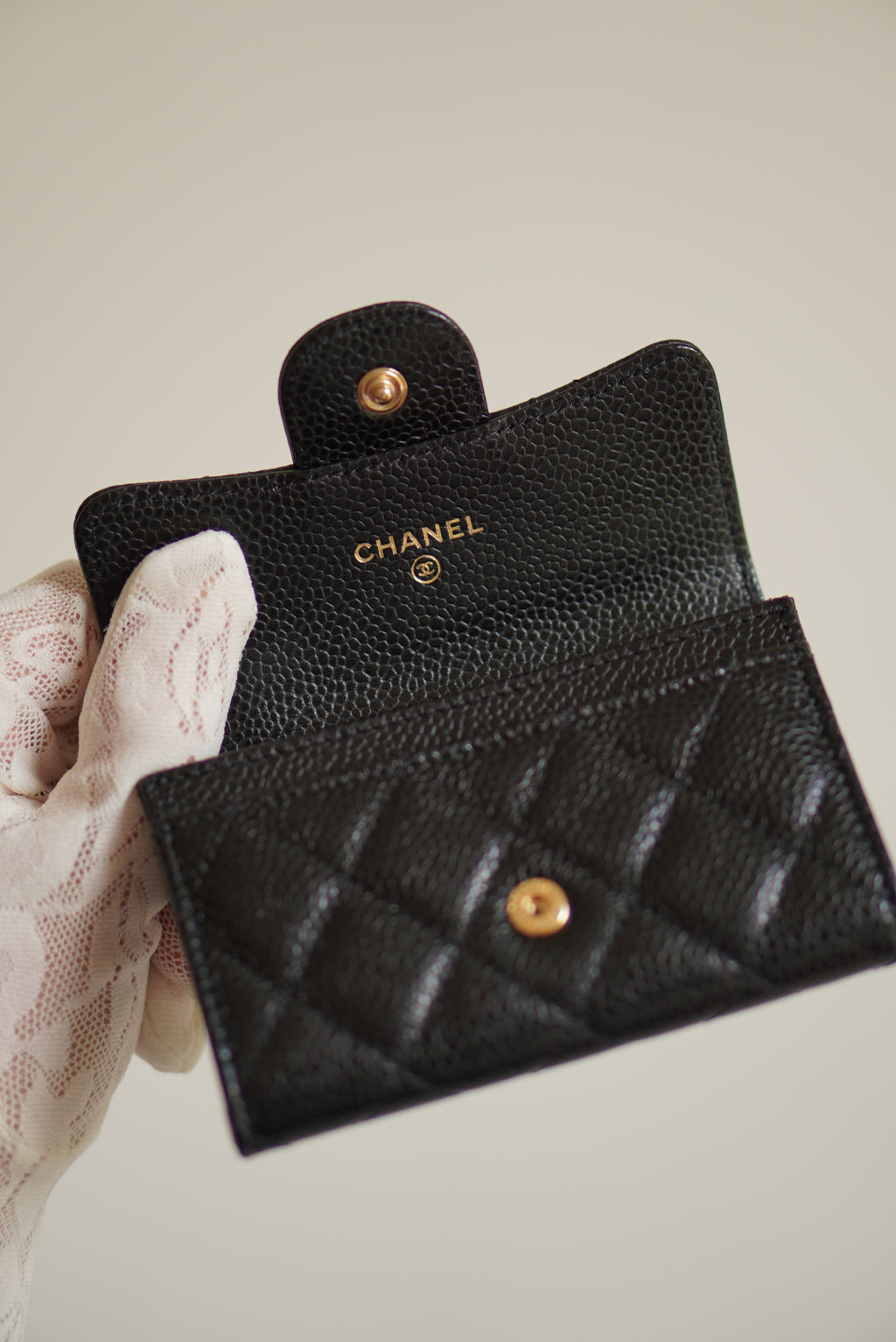 CHANEL FLAP CARD HOLDER | BLACK