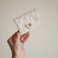 CHANEL FLAP CARD HOLDER | WHITE
