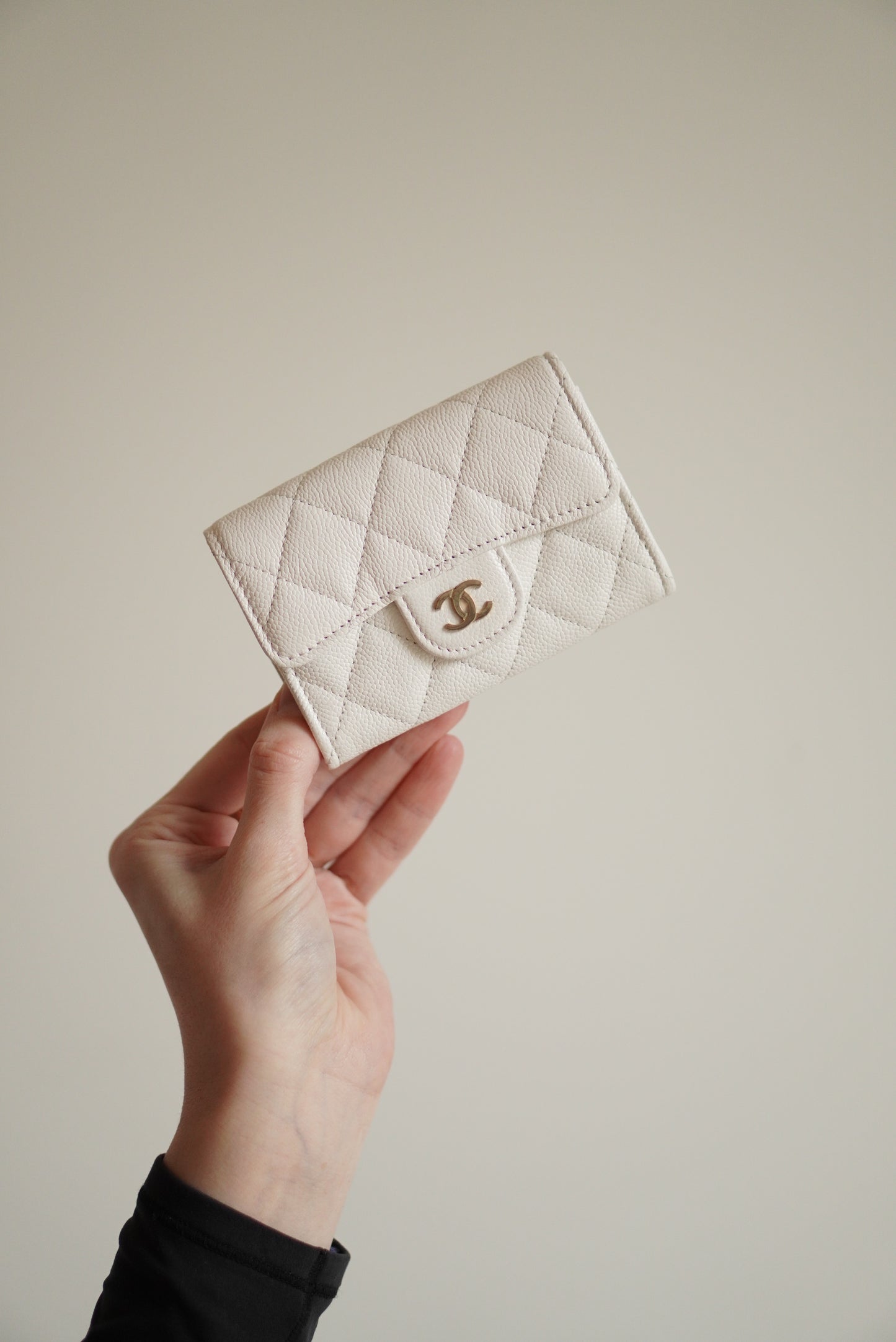 CHANEL FLAP CARD HOLDER | WHITE