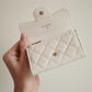 CHANEL FLAP CARD HOLDER | WHITE