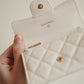 CHANEL FLAP CARD HOLDER | WHITE