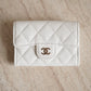 CHANEL FLAP CARD HOLDER | WHITE
