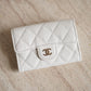CHANEL FLAP CARD HOLDER | WHITE