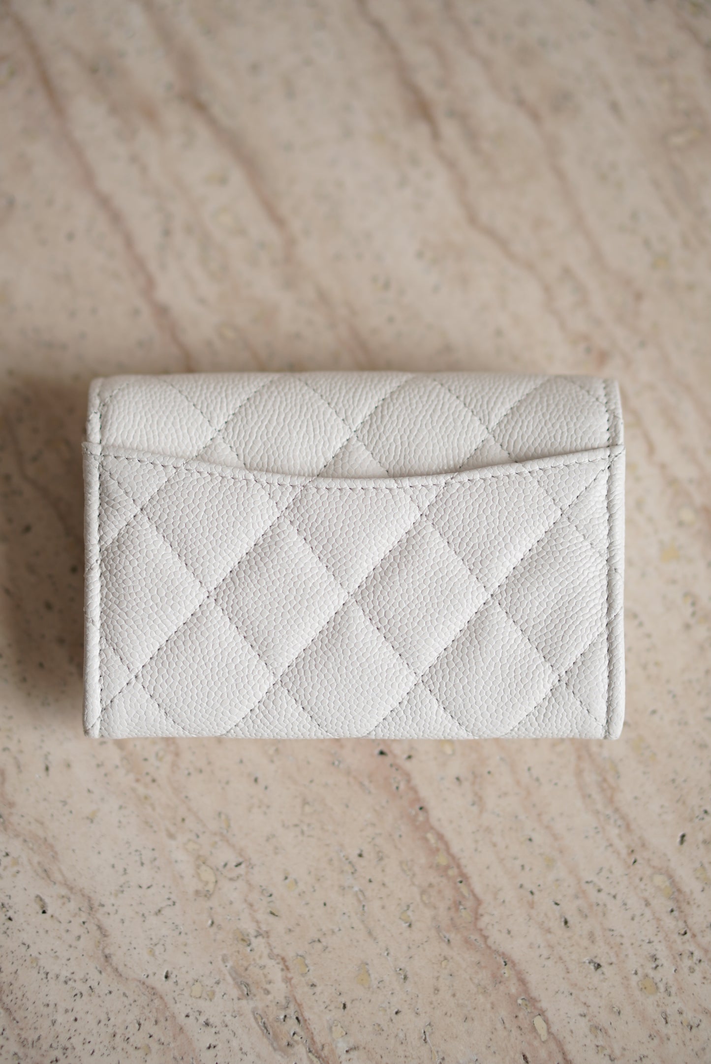 CHANEL FLAP CARD HOLDER | WHITE