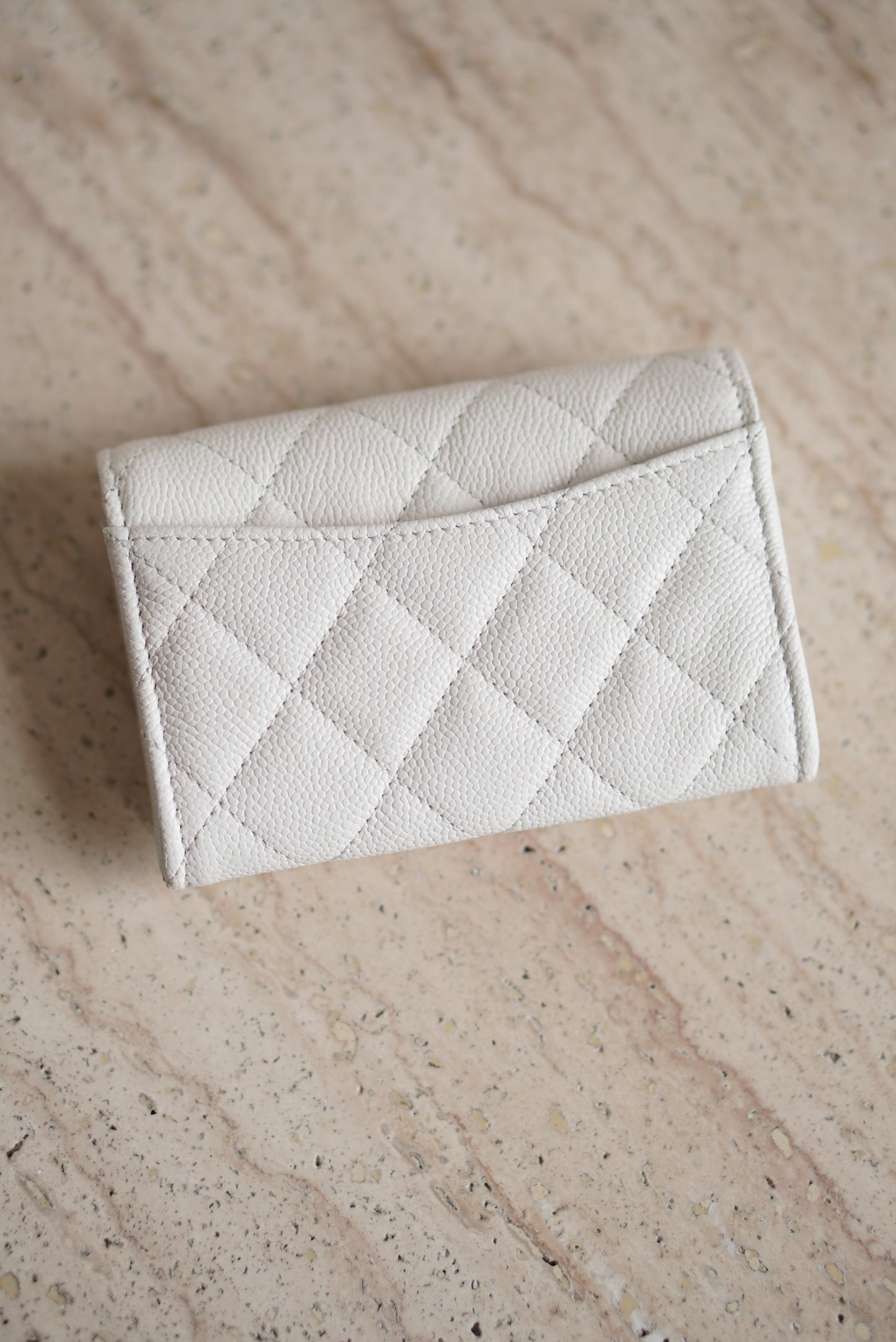 CHANEL FLAP CARD HOLDER | WHITE