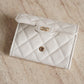 CHANEL FLAP CARD HOLDER | WHITE
