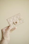 CHANEL FLAP CARD HOLDER | WHITE