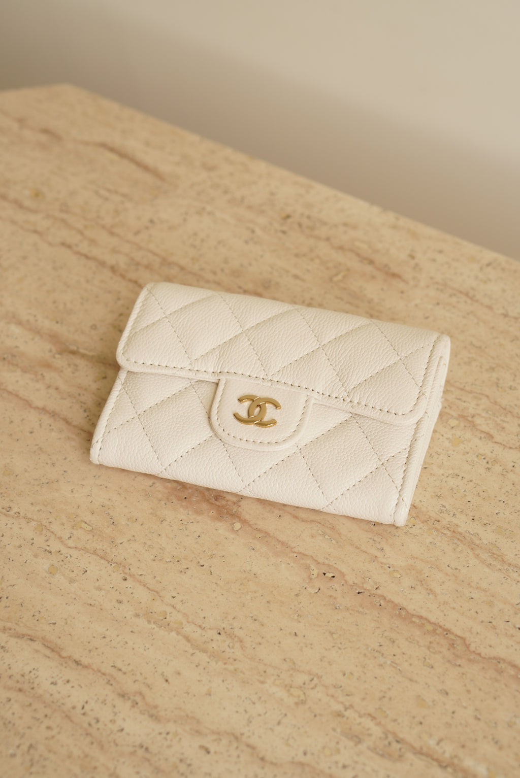 CHANEL FLAP CARD HOLDER | WHITE