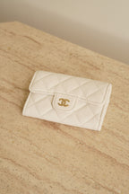 CHANEL FLAP CARD HOLDER | WHITE