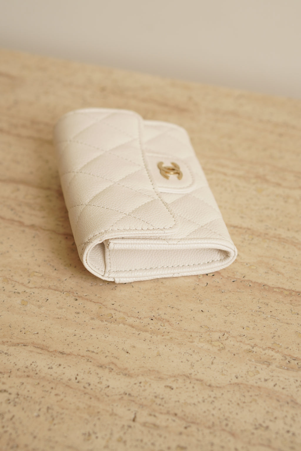 CHANEL FLAP CARD HOLDER | WHITE