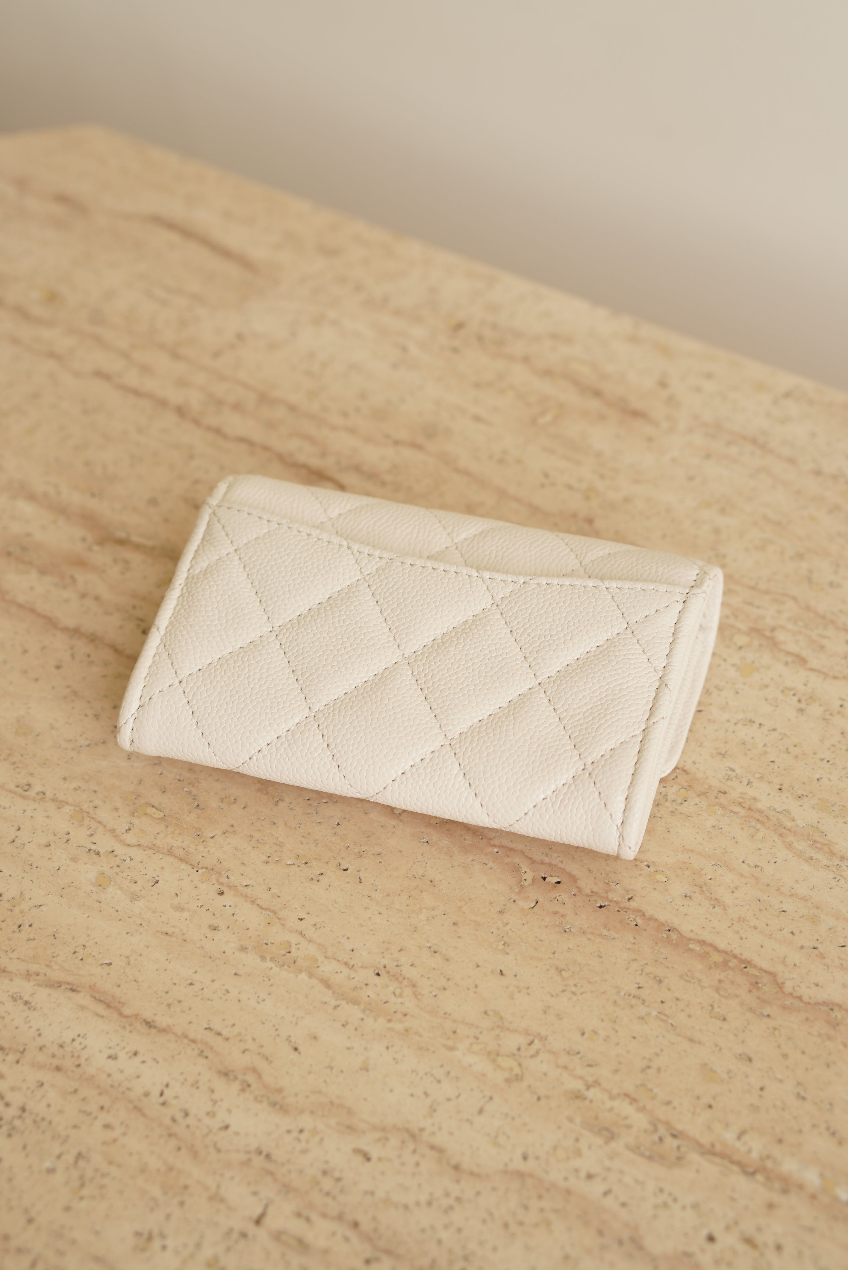 CHANEL FLAP CARD HOLDER | WHITE