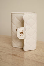 CHANEL FLAP CARD HOLDER | WHITE