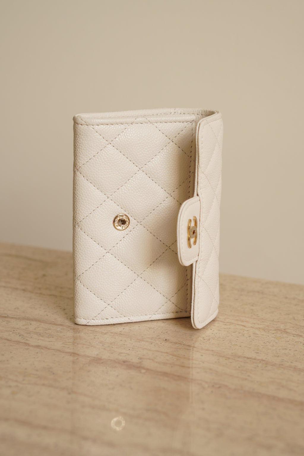 CHANEL FLAP CARD HOLDER | WHITE