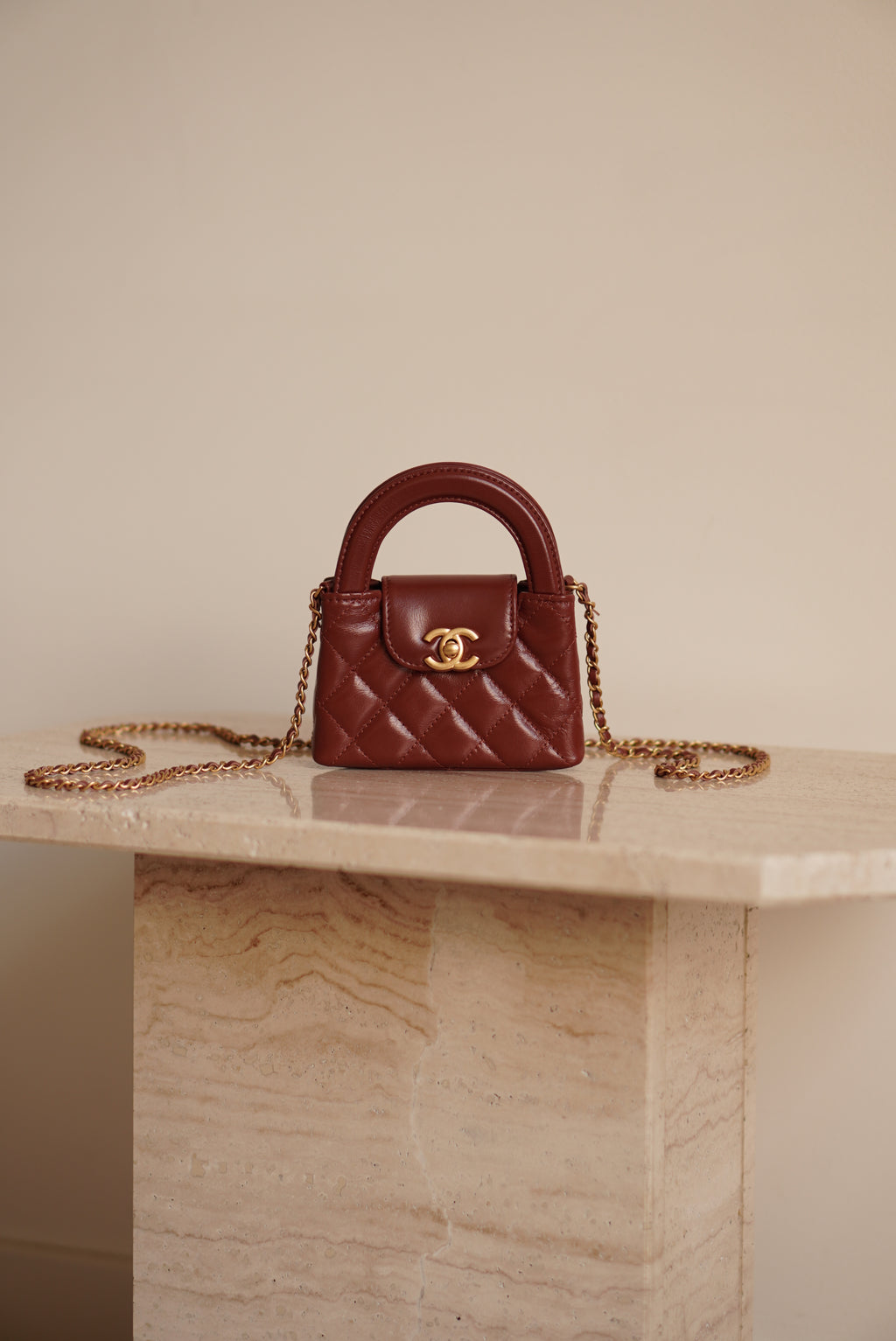 CHANEL 24A KELLY MICRO | BROWN