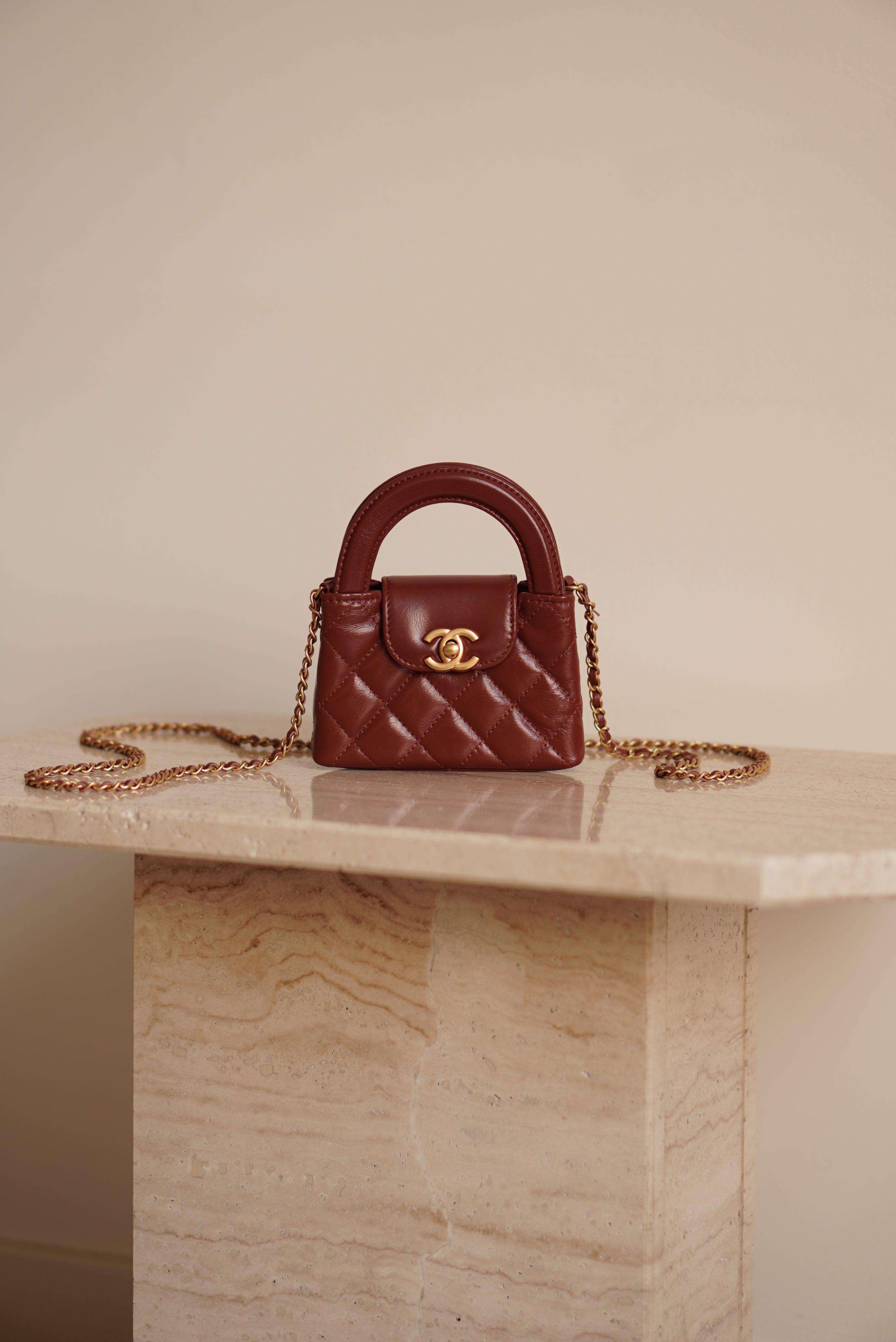 CHANEL 24A KELLY MICRO | BROWN