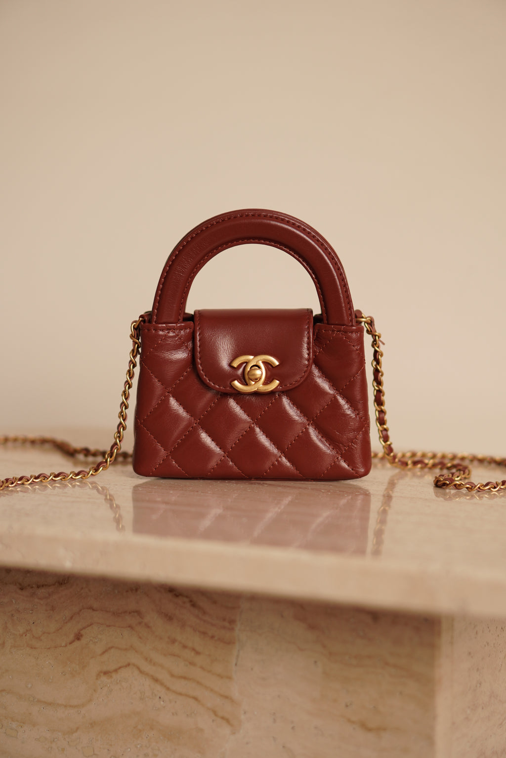 CHANEL 24A KELLY MICRO | BROWN