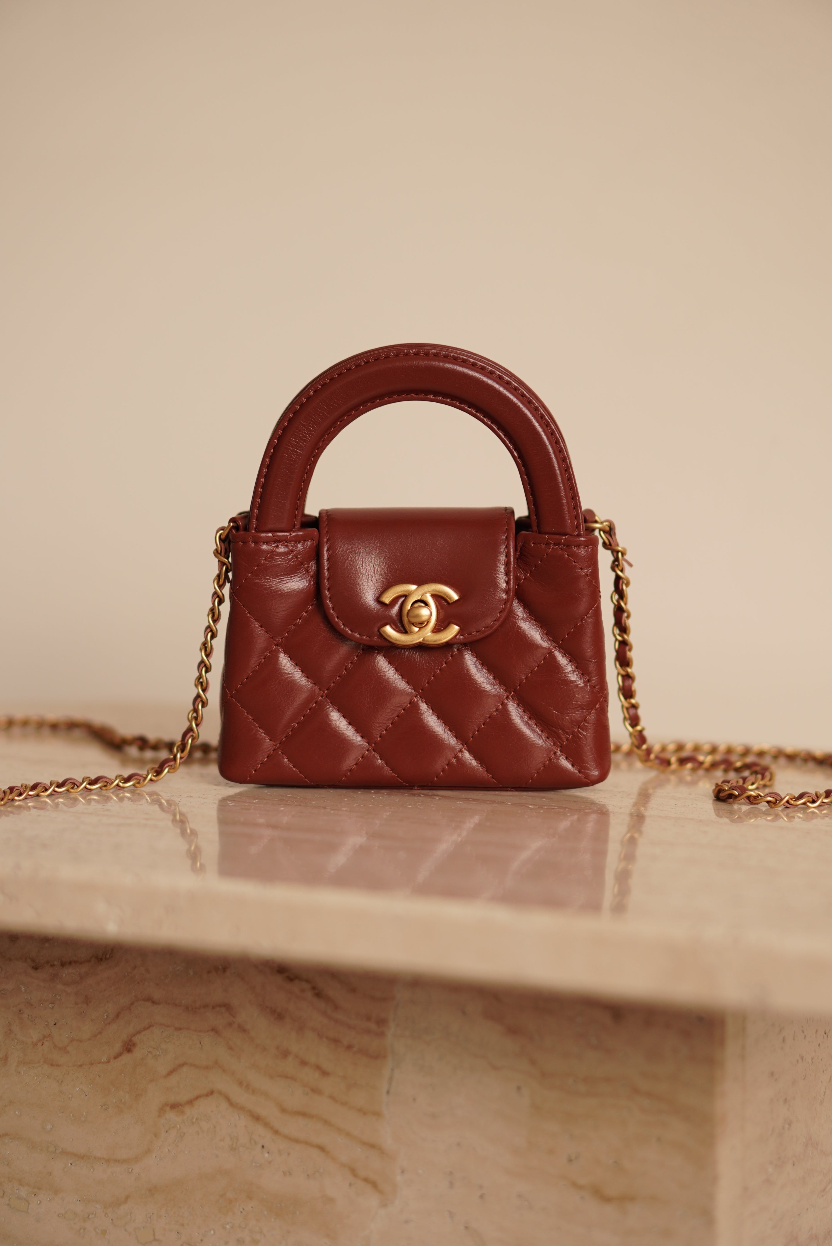 CHANEL 24A KELLY MICRO | BROWN