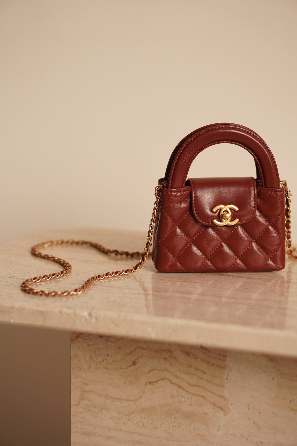 CHANEL 24A KELLY MICRO | BROWN
