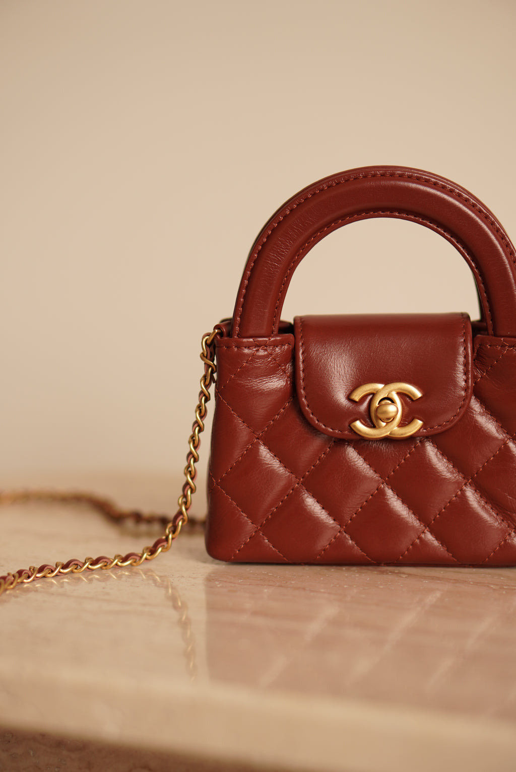 CHANEL 24A KELLY MICRO | BROWN