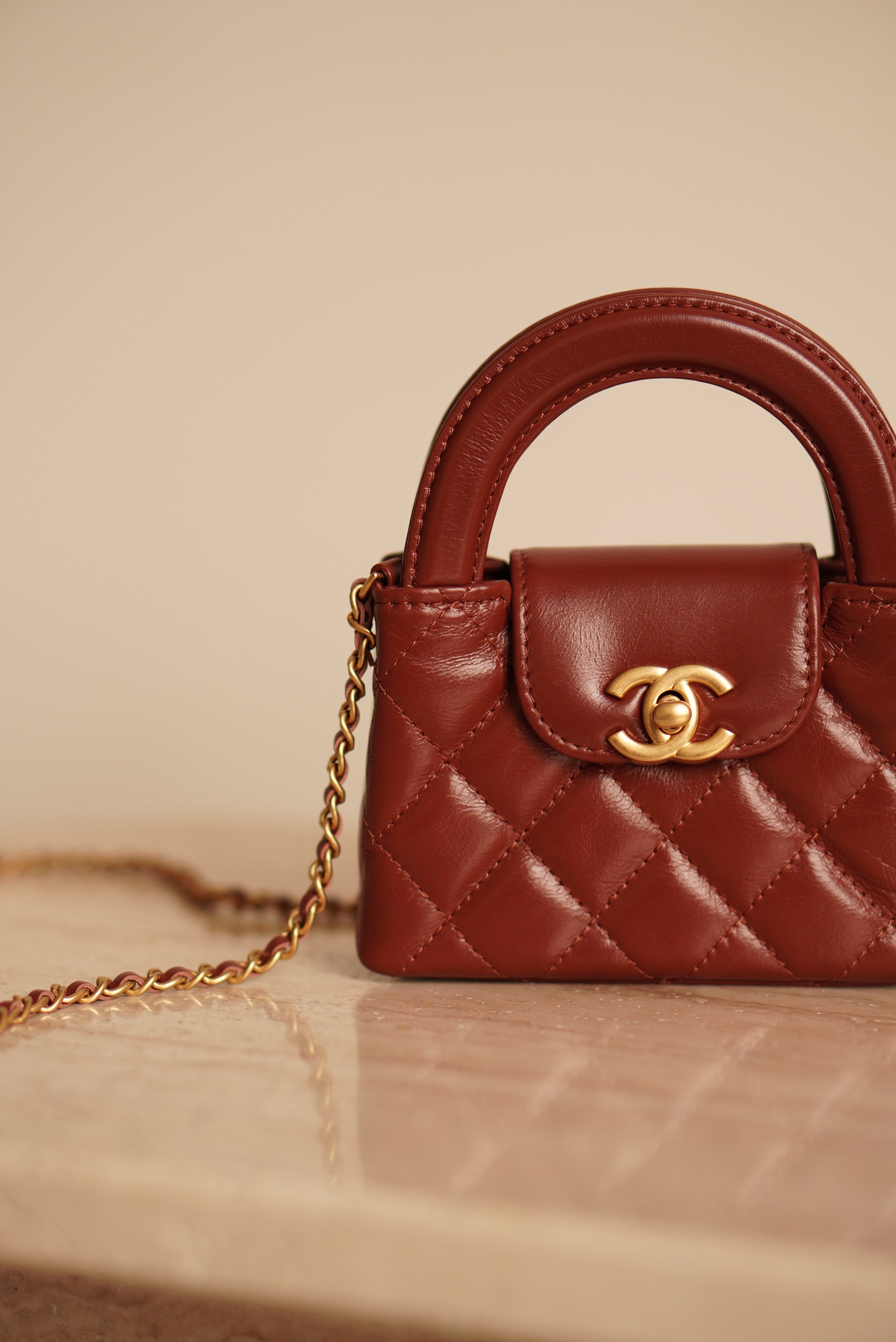 CHANEL 24A KELLY MICRO | BROWN