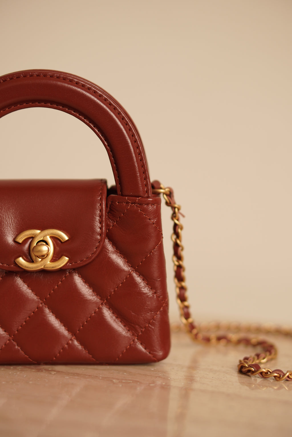 CHANEL 24A KELLY MICRO | BROWN