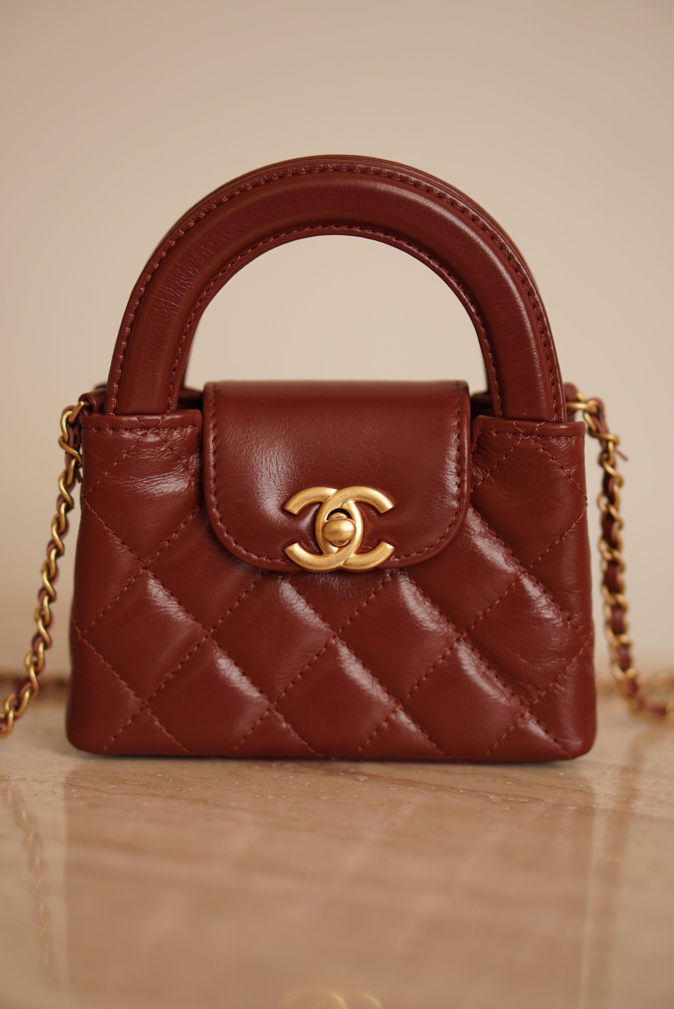 CHANEL 24A KELLY MICRO | BROWN