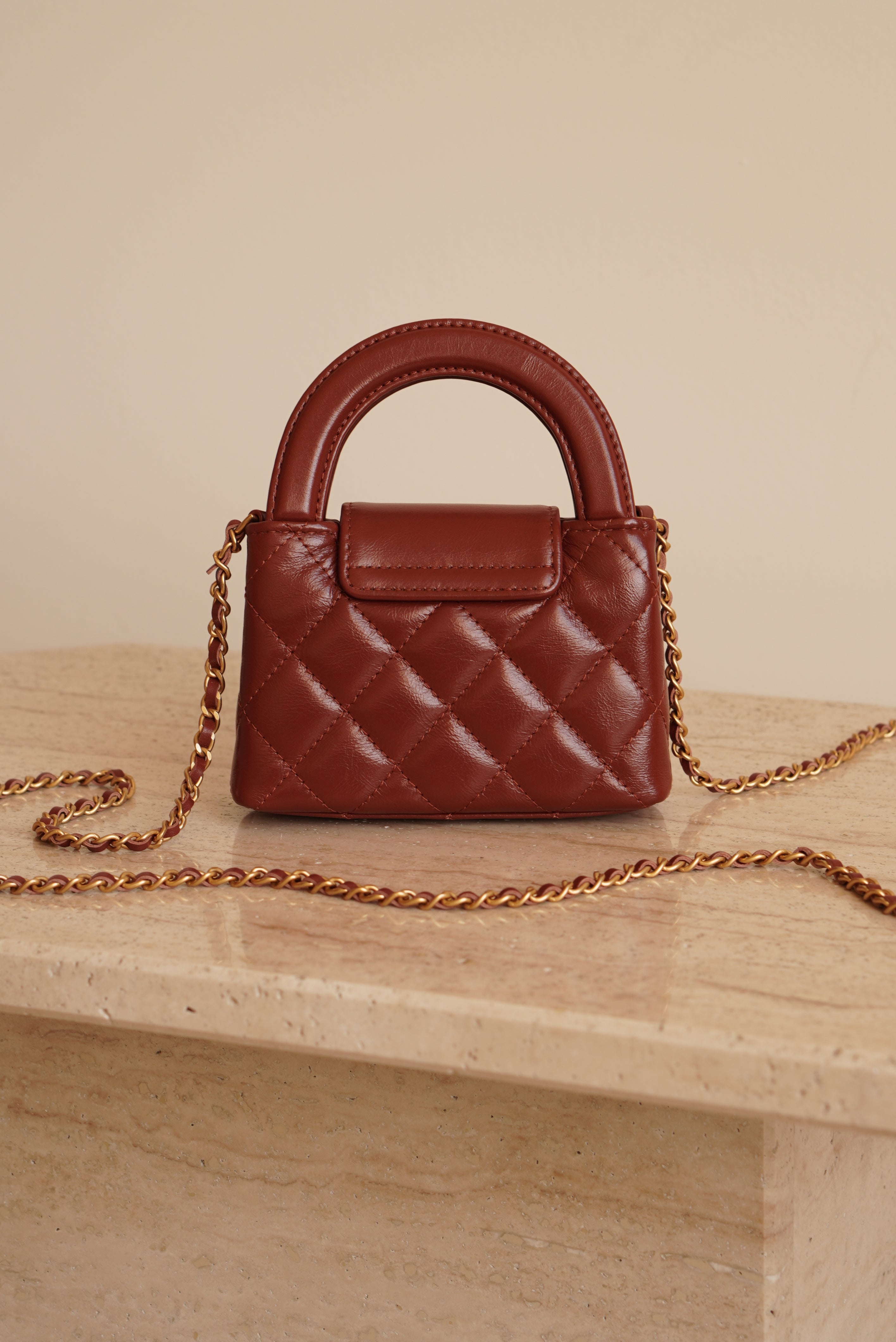 CHANEL 24A KELLY MICRO | BROWN