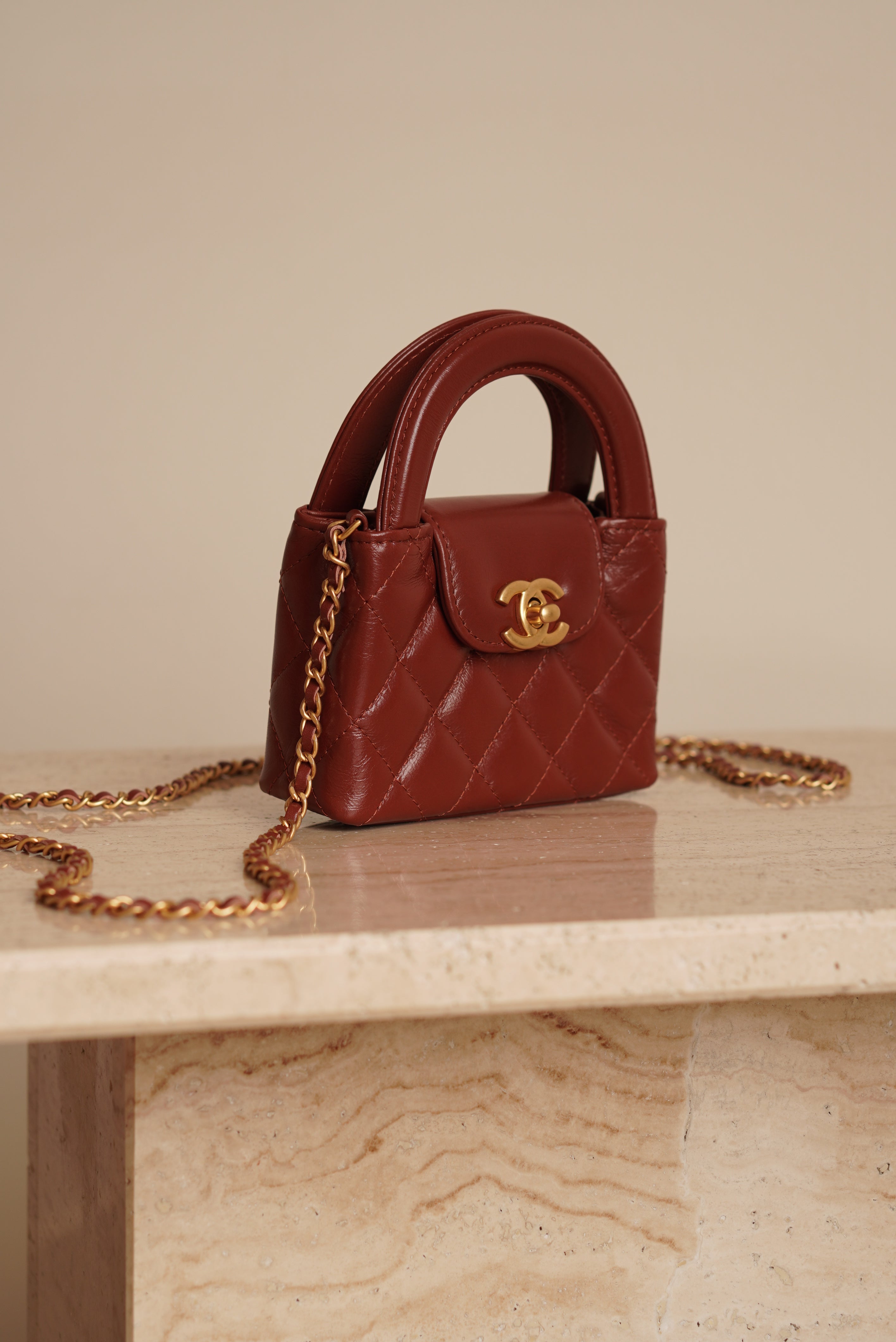 CHANEL 24A KELLY MICRO | BROWN