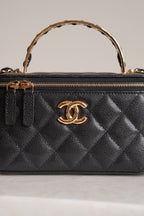 CHANEL LONG VANITY WITH CHAIN TOP HANDLE | BLACK