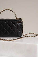CHANEL LONG VANITY WITH CHAIN TOP HANDLE | BLACK