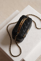 CHANEL LONG VANITY WITH CHAIN TOP HANDLE | BLACK