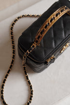 CHANEL LONG VANITY WITH CHAIN TOP HANDLE | BLACK