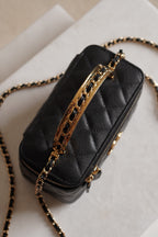 CHANEL LONG VANITY WITH CHAIN TOP HANDLE | BLACK