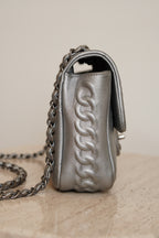 CHANEL LUCKY CHARMS SINGLE FLAP | SILVER