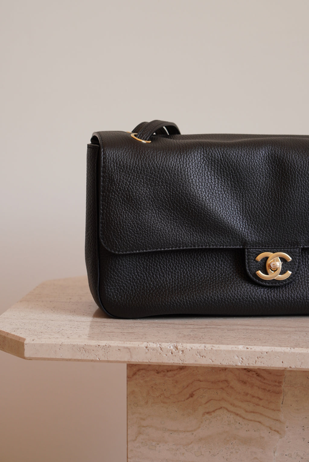 CHANEL 26S MAXI FLAP 32CM  | BLACK