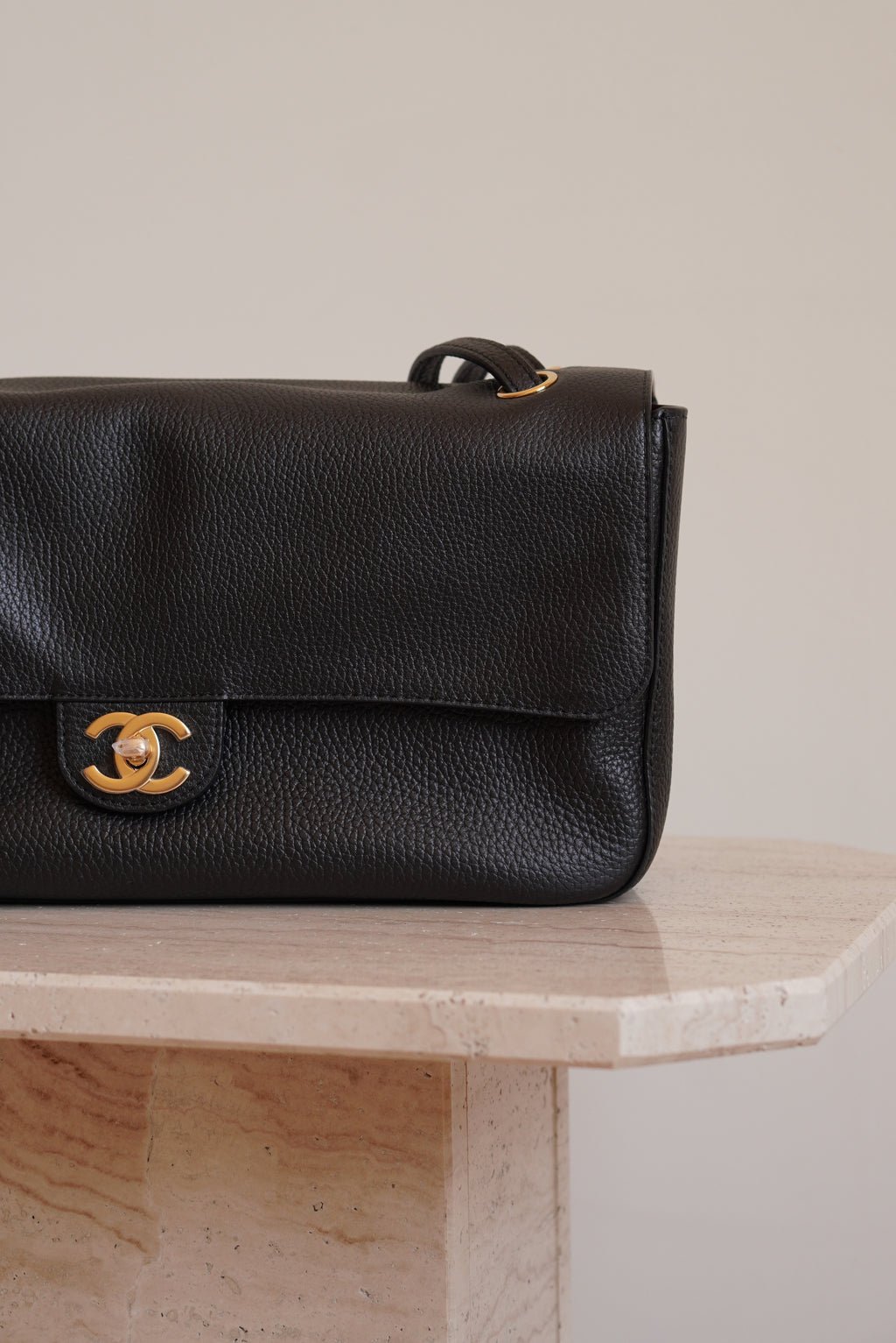 CHANEL 26S MAXI FLAP 32CM  | BLACK