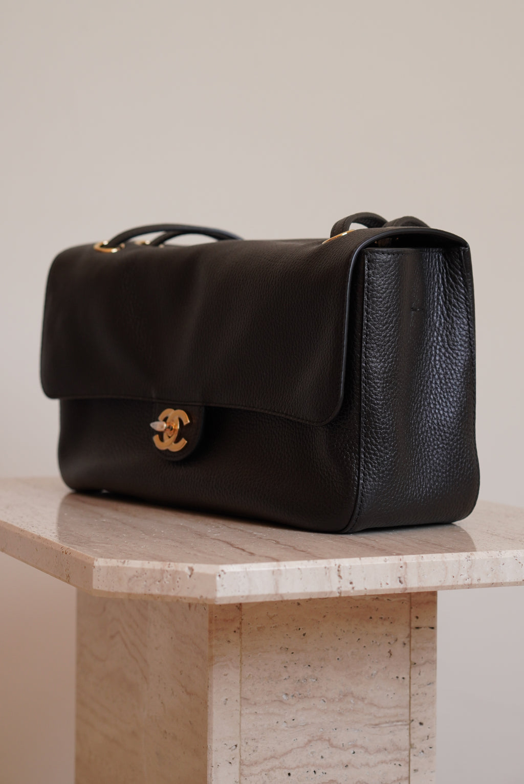 CHANEL 26S MAXI FLAP 32CM  | BLACK