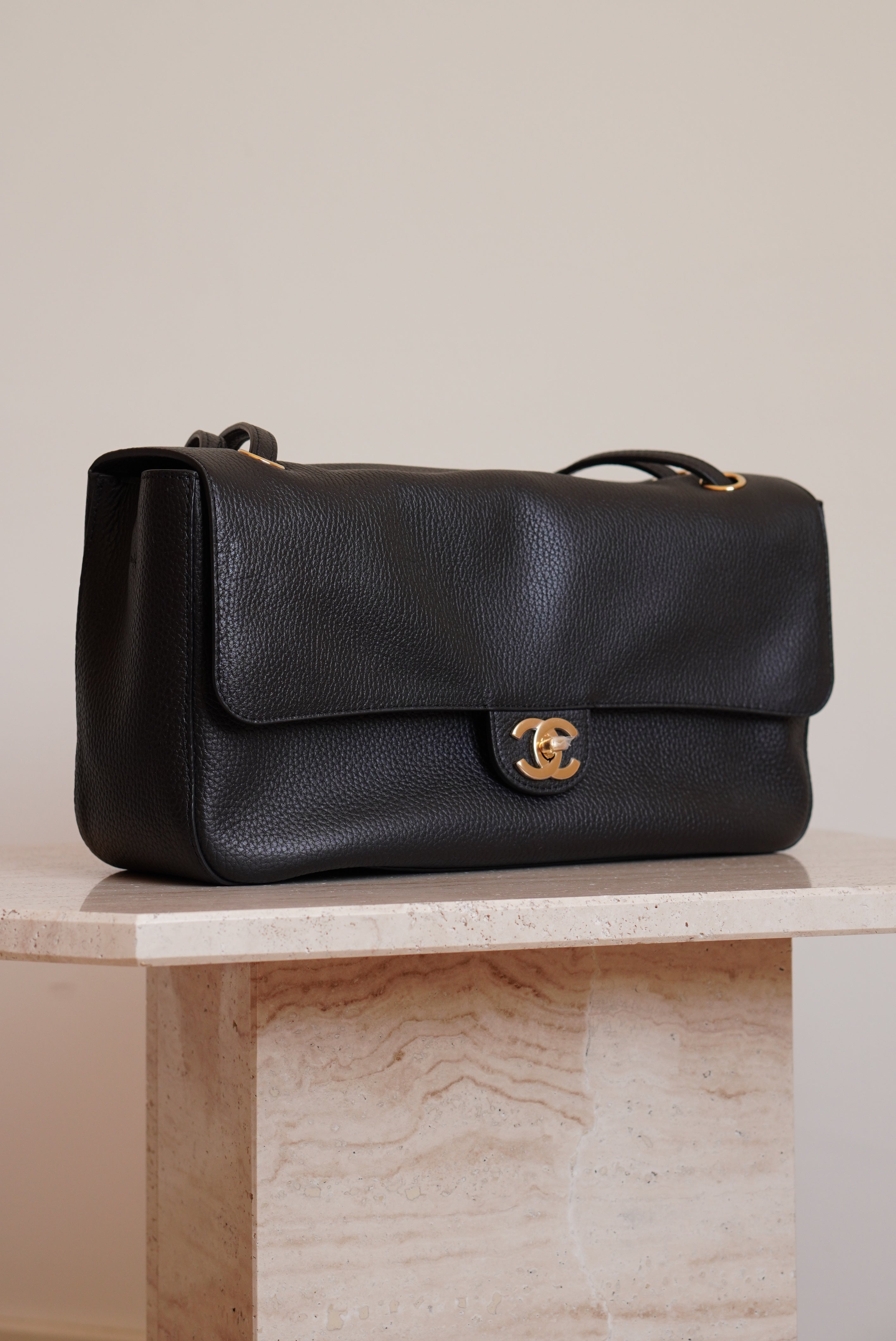 CHANEL 26S MAXI FLAP 32CM  | BLACK