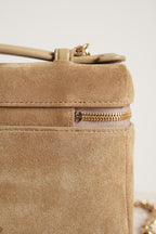 CHANEL CLASSIC 26A VANITY WITH CHAIN | BEIGE SUEDE